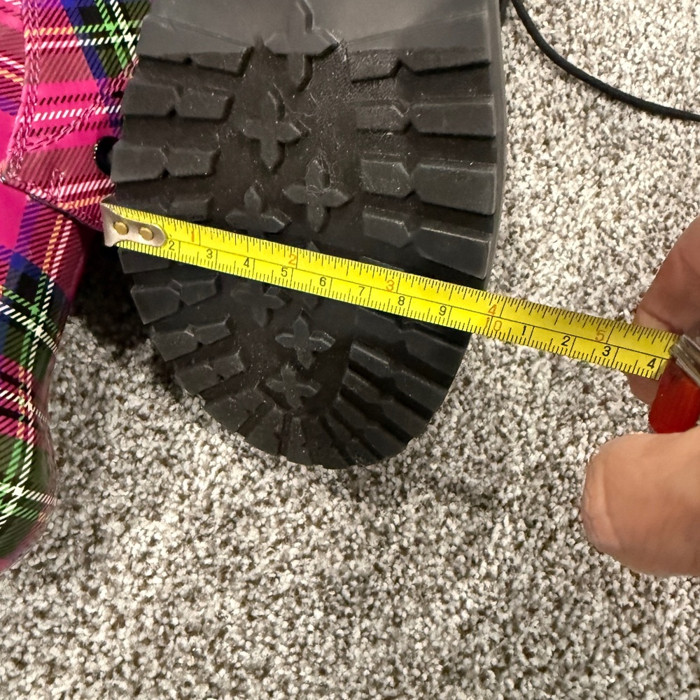 Betsey Johnson Elite Plaid Combat Boots - Picture 8 of 9
